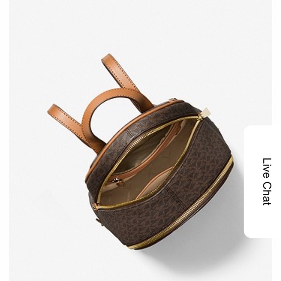 Michael Kors Rhea brown logo backpack - Picture 2 of 2